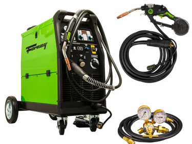Forney Forney® 242 Dual MIG Welder, Spool Pro Hornet SG250 Spool Gun, and Argon/CO2 Regulator with 10 ft Hose Package