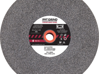 United Abrasives  28025 Aluminum Oxide Bench Wheel  (Grade A80X) 8" x 1" x 1"