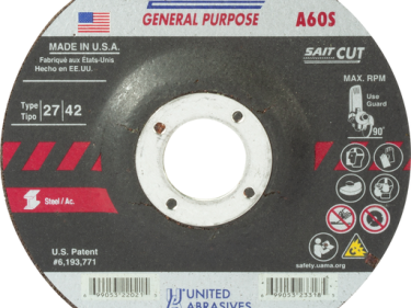 United Abrasives  22011 A60S General Purpose Cut-Off Wheels  (Type 27/Type 42 Depressed Center)  4" x .045" x 5/8"