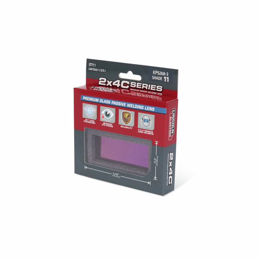 Lincoln Electric 2x4C ® Series Premium Glass Passive Welding Lens - Shade 11