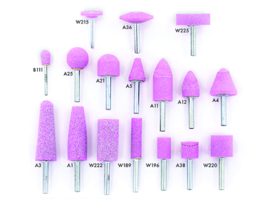 United Abrasives  27338 A60R Vitrified Mounted Points (Type W215) 1" x 1/8" x 1/8"