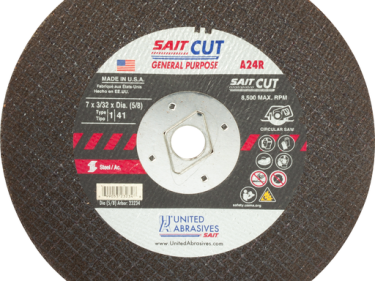 United Abrasives  23234 A24R General Purpose Small Diameter Portable Saw Cutting Wheels 7" x 3/32" x Dia. (5/8")