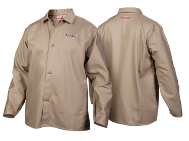 Lincoln Electric Traditional Khaki FR Cloth Welding Jacket - Large